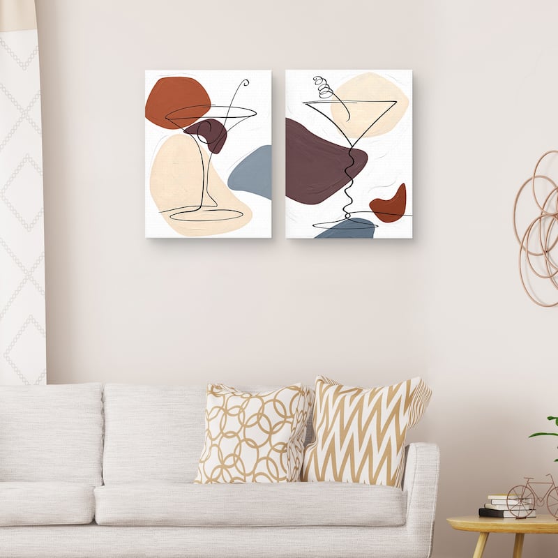 Schizzo Cocktail I-II by Studio Arts Canvas Art Prints