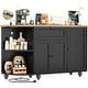 preview thumbnail 21 of 19, 55'' Farmhouse Buffet Cabinet with Charging Station, Coffee Sideboard for Kicthen and Bar