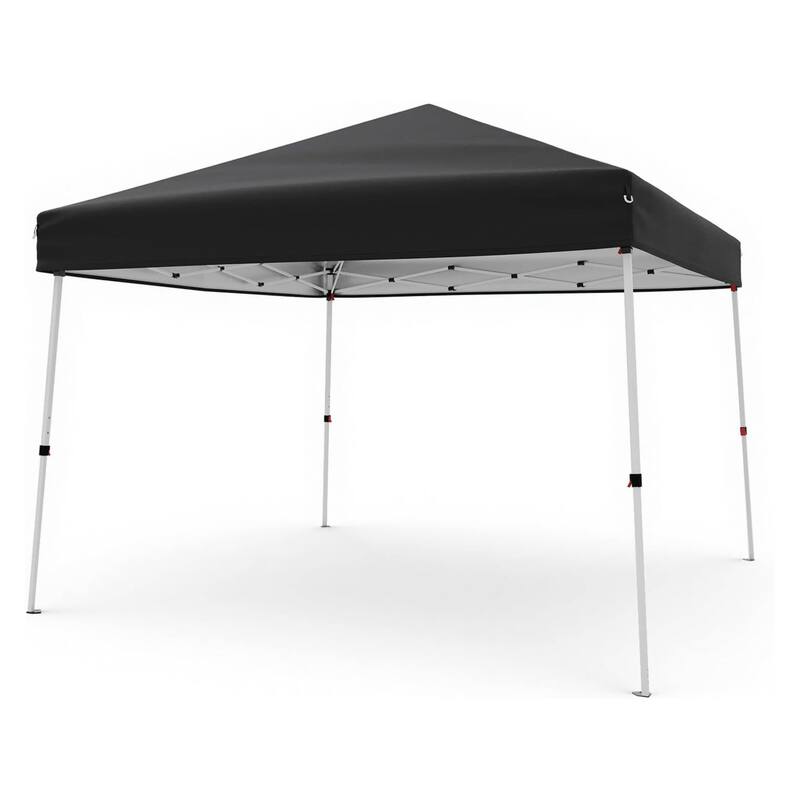 10x10FT Outdoor Portable Pop Up Tent Canopy with Carry Bag for Camping, Patio Deck Garden Beach - Black