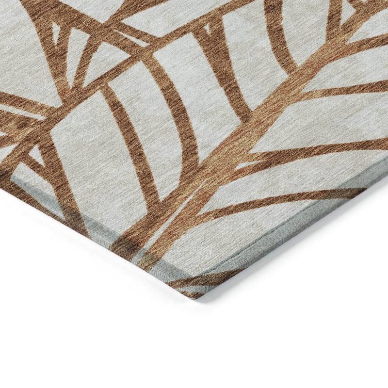 HomeRoots Floral Transitional Rectangle Outdoor Rug