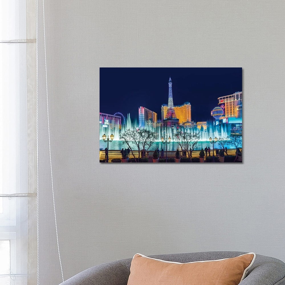 iCanvas "Las Vegas Romantic Fountain Views" by Susanne Kremer Canvas Print