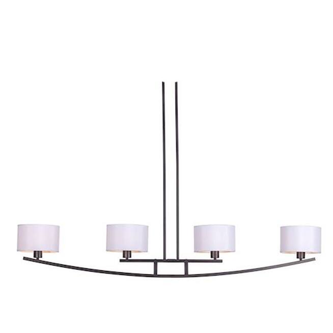 Forte Lighting 4 Light 59" Wide Linear Chandelier - Antique Bronze