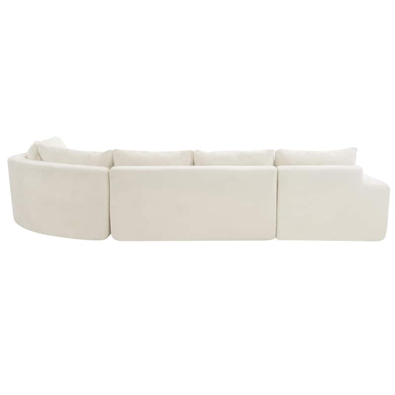 139" Chenille Modular Cloud Sectional Sofa with Deep Seating, Pocket Spring Support, and 5-Piece U-Shaped Configuration