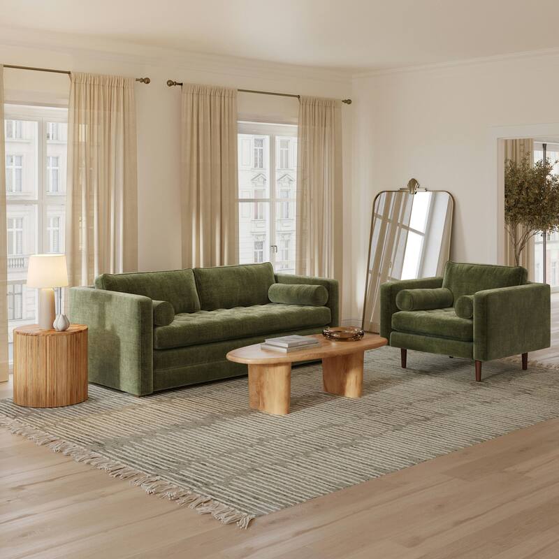 Poly & Bark Napa Fabric Lounge Chair