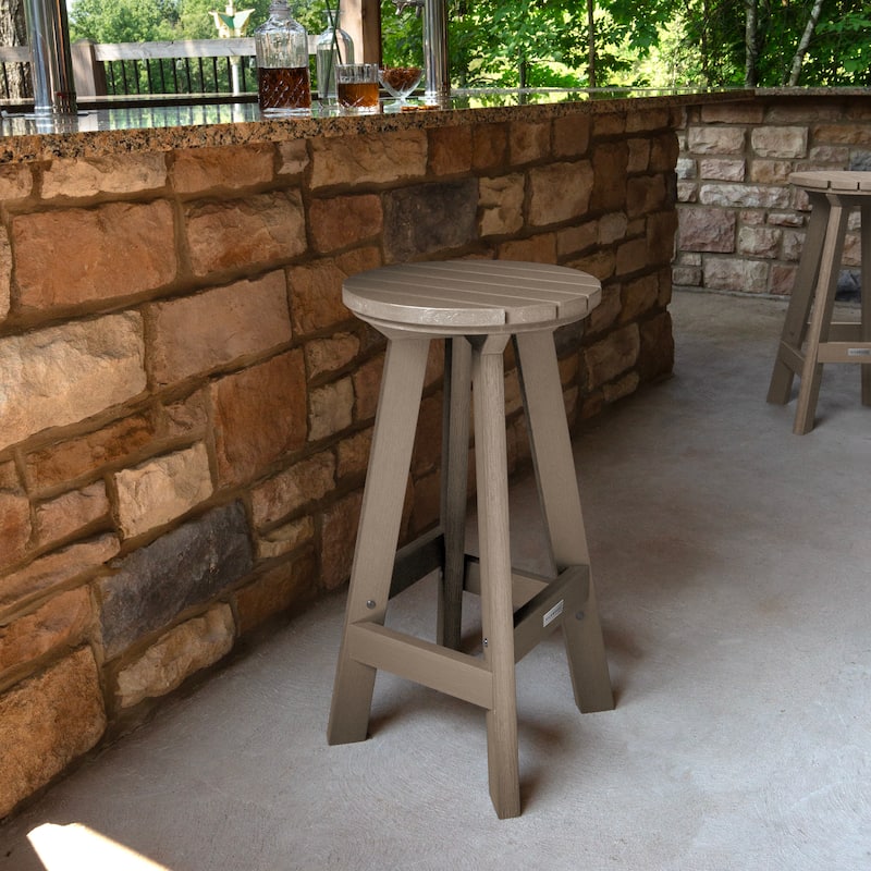 HIGHWOOD Birch Round Bar Height Stool - N/A