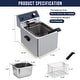 preview thumbnail 2 of 3, 8L Electric Countertop Deep Fryer with Basket - N/A