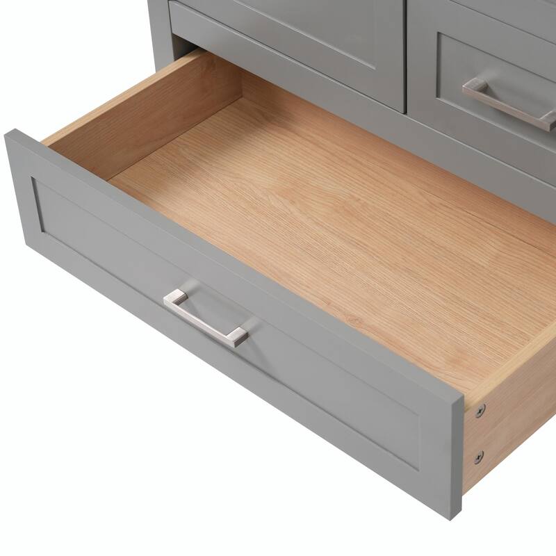 30" Bathroom Vanity with Sink Combo, Storage Cabinet with 3 Soft-Close Drawers and Removable Tray