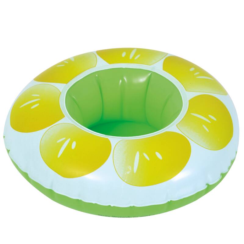 9" Inflatable Lemon Slice Swimming Pool Beverage Drink Holder
