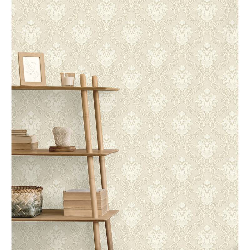 Fine Decor Florentine Neutral Damask Wallpaper