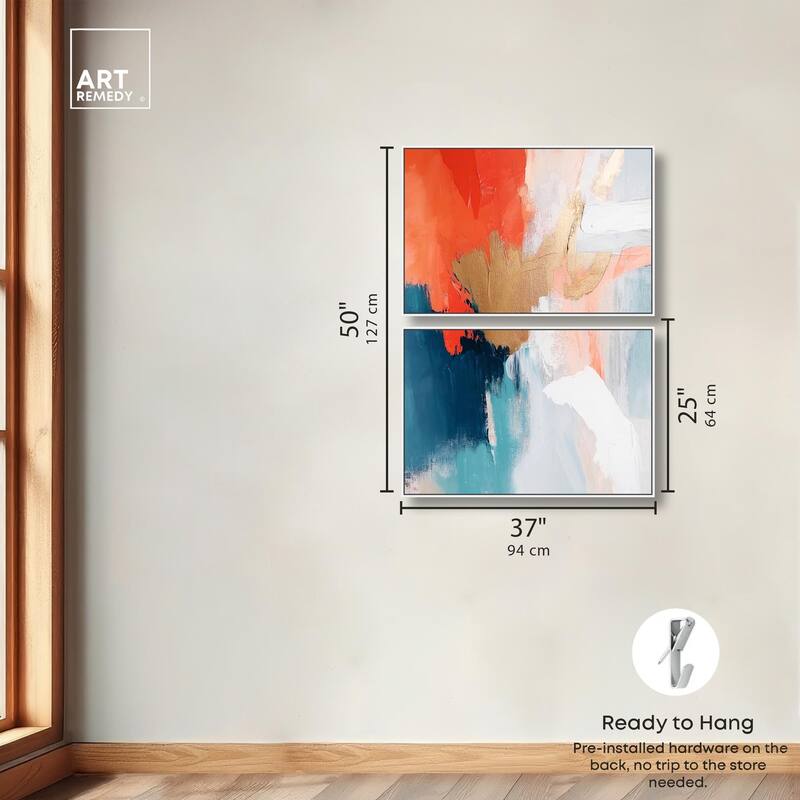 Orange Infusion I Canvas Set of 2 by Art Remedy