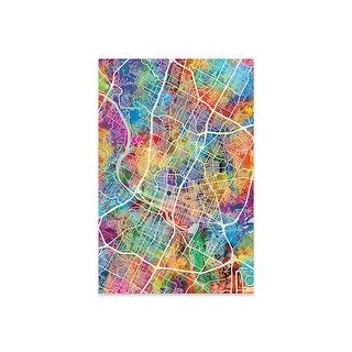 Austin Texas City Map I Print On - Austin Texas City Map I Print On Acrylic Glass By Michael Tompsett