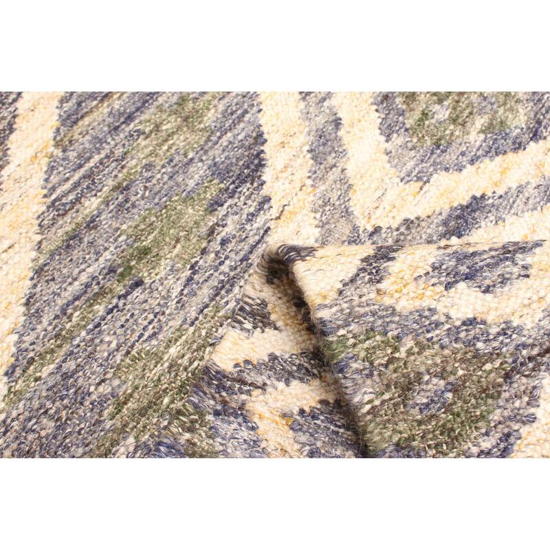 ECARPETGALLERY Flat-Weave Ankara FW Dark Grey Wool Kilim - 5'3 x 8'1