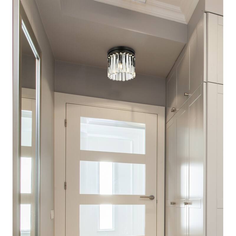 Royce Edge 3-Light Matte Black Flush Mount