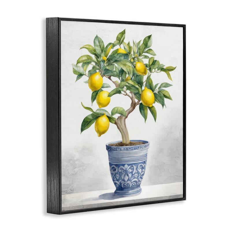 Stupell Traditional Potted Lemon Tree Framed Giclee Art Design By Kim Allen