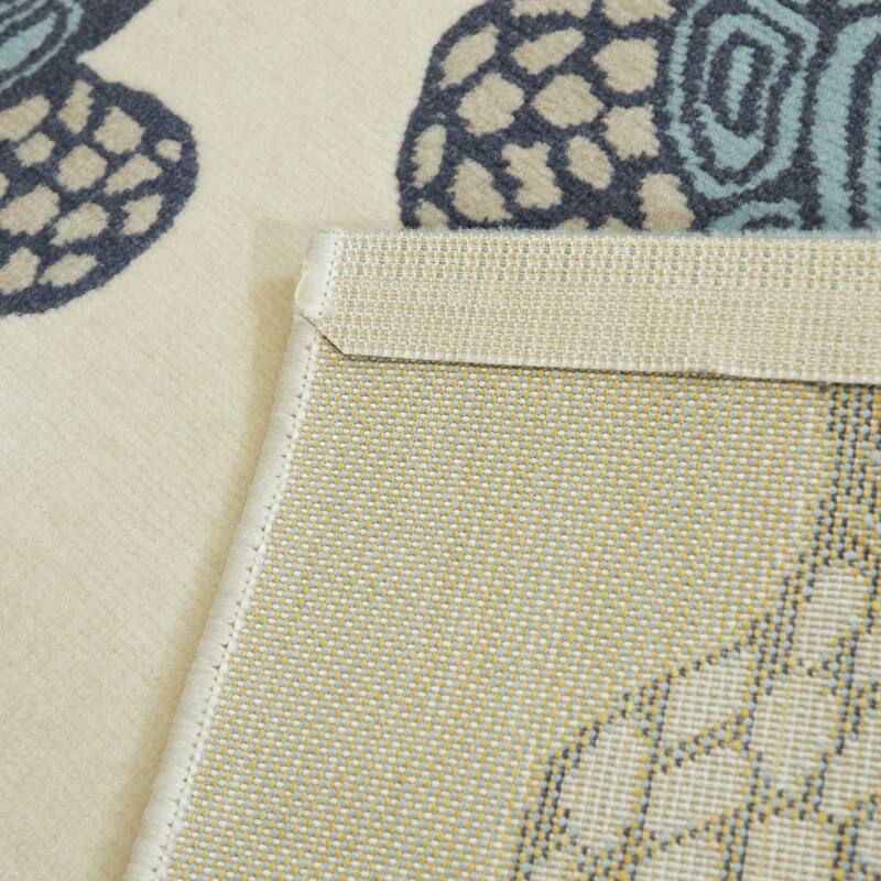 Swimming Sea Turtle Area Rug