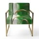 preview thumbnail 93 of 101, Designart "Mettalic Indigo And Gold II" Upholstered Abstract Accent Chair - Glam Arm Chair For Living Room