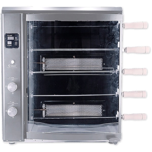 Brazilian Flame Brazilian Gas Rotisserie Grill with 5 Skewers, Silver. Opens flyout.