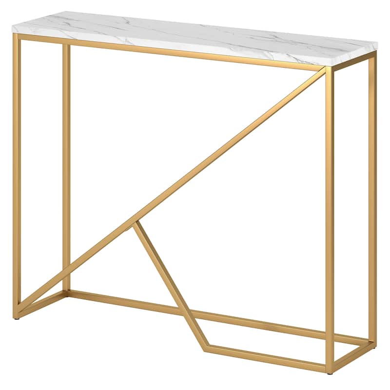 Stella 36" Wide Console Table with Faux Marble Top