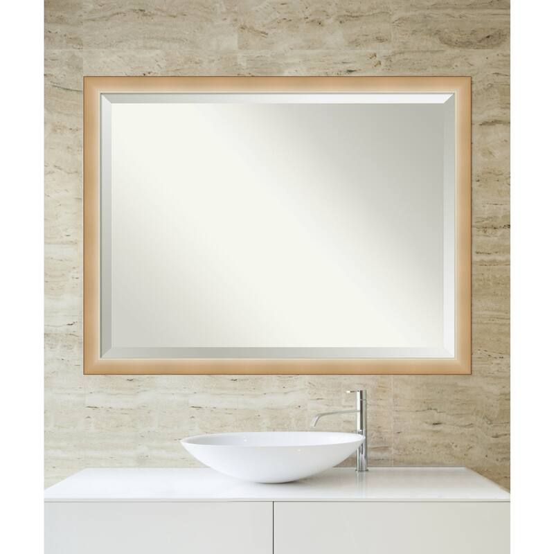 Beveled Bathroom Wall Mirror - Eva Narrow Frame