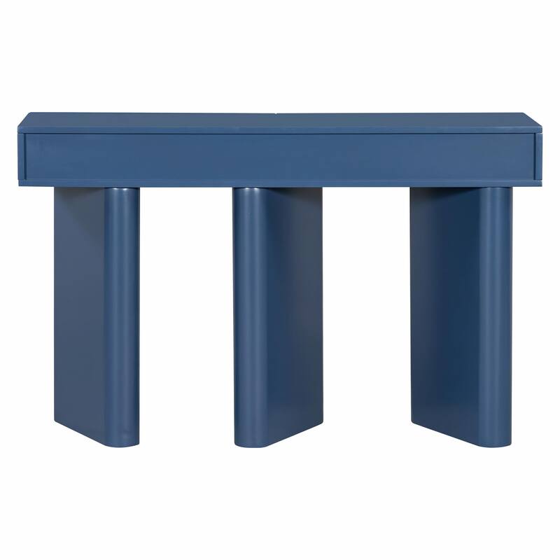 47.6" Modern Painted Entryway Table with 2 Curved Drawers