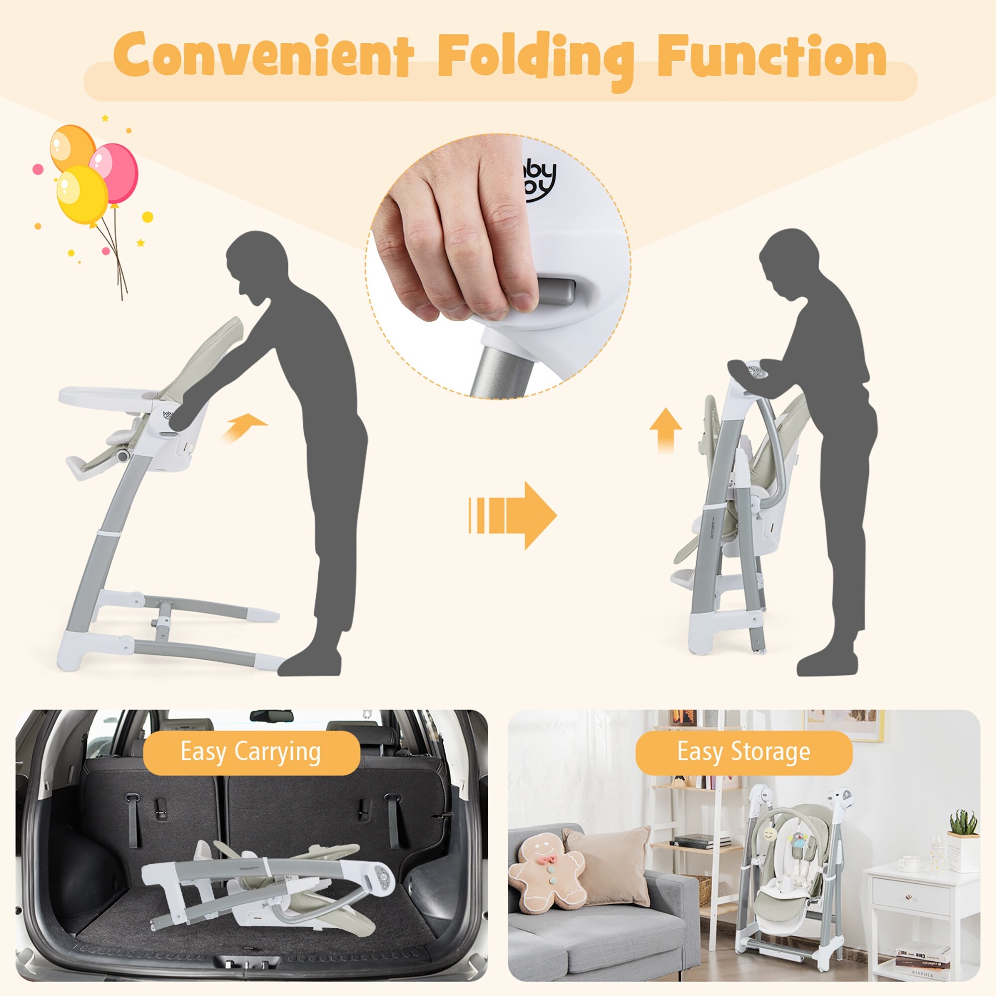 Baby swing hotsell and high chair