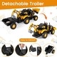 preview thumbnail 6 of 8, Gymax 4 in 1 Ride on Tractor Excavator & Bulldozer for Kids Trailer