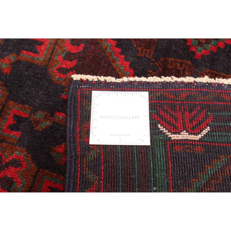 ECARPETGALLERY Hand-knotted Teimani Dark Navy Wool Rug - 3'10 x 6'7