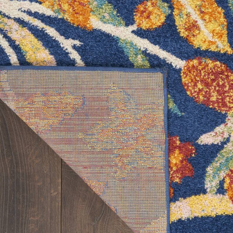 Gafe Power Loomed Floral Traditional Low Pile Durable Area Rug By HomeRoots - 72' X '48' X '0.25