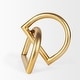 preview thumbnail 6 of 5, Locke Small Matte Gold Metal Decorative Object - 5.1L x 4.7W x 5.3H