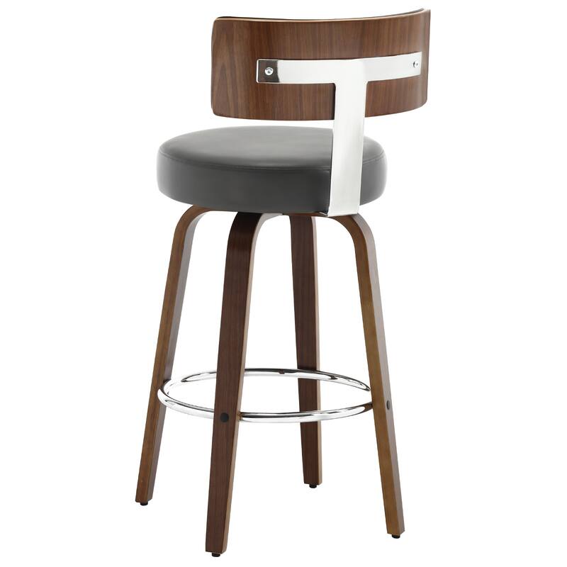 Faux Leather Upholstered Swivel Counter/ Bar Stools Set of 1/2/4