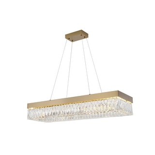 40" Gold Metal LED Chandelier With Clear Crystals - Bed Bath & Beyond ...