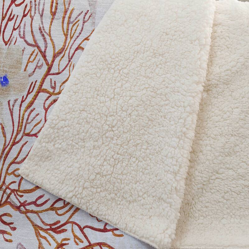 Premium Machine Washable ASB180 Coastel Coral Sherpa Throw Blanket