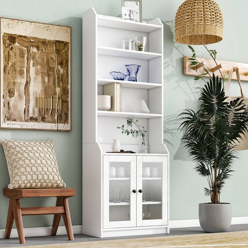 78" Tall Kitchen Pantry,Kitchen Cabinet with Doors and Adjustable Shelves,Storage Cabinet for Kitchen