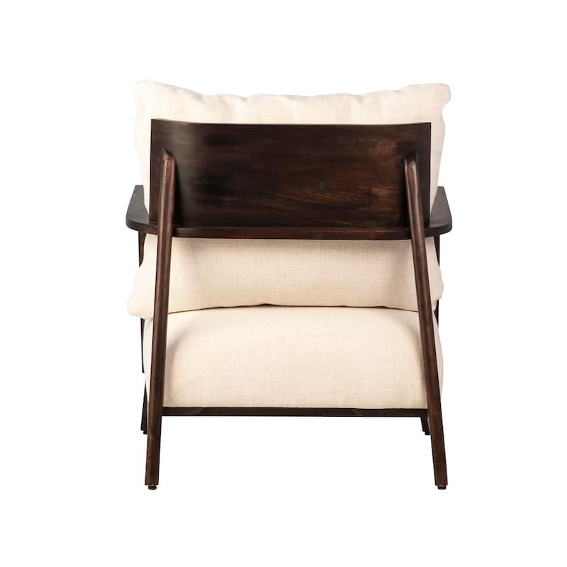 Veronica Linen Blend Upholstery Occasional Chair, Off-White