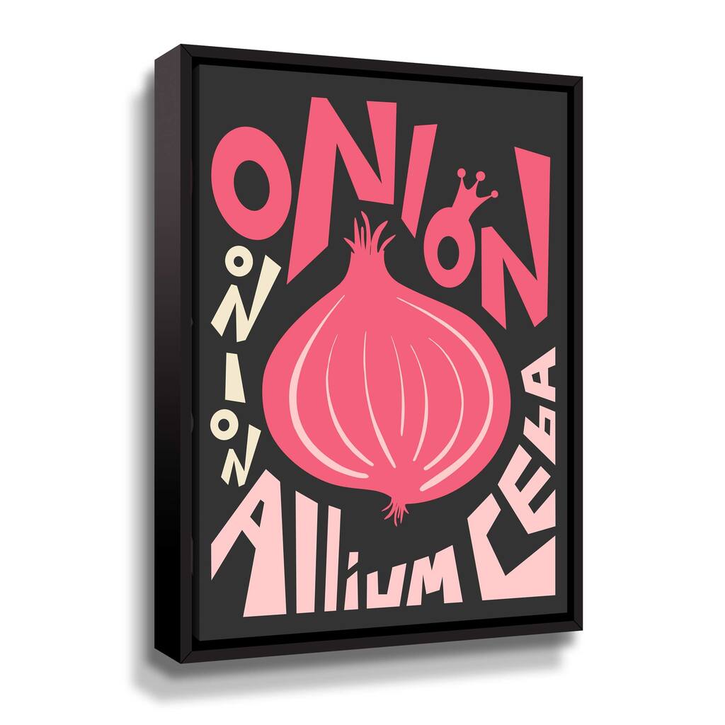 Kitchen Onion Gallery Wrapped Floater-framed Canvas