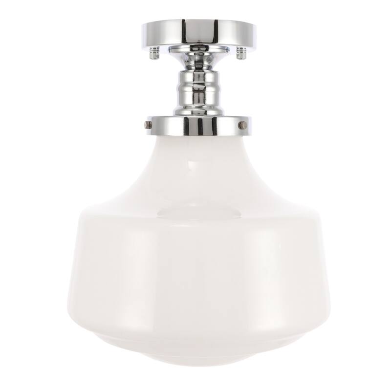Copper Grove Limassol 1-light Frosted Glass Flush Mount