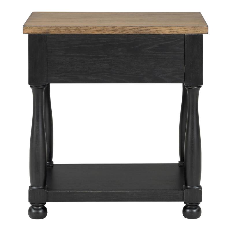 Furniture of America Lucan I 6-Piece Farmhouse Black Solid Wood Panel Bedroom Set