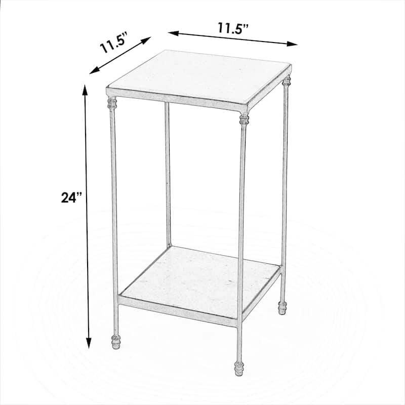 Larkin Marble & Iron Accent Table