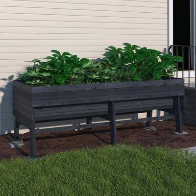 Wooden Raised Garden Bed Planter with Non-Woven Fabric