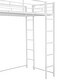 preview thumbnail 25 of 37, Metal Loft Bed With 2 Shelves And One Desk