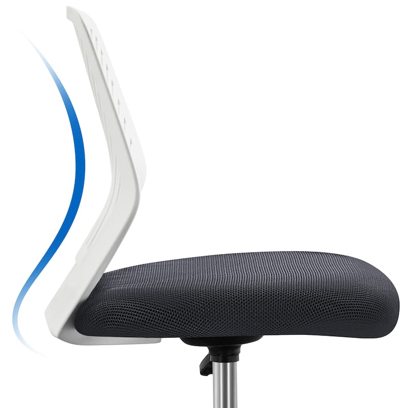 Yaheetech Adjustable Armless Office Chair Swivel Computer Study Chair