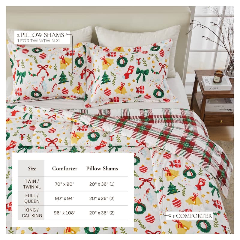 Linery & Co. Holiday Down Alternative Comforter and Sham Set