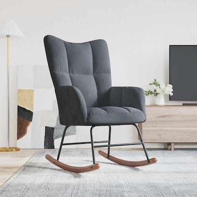 vidaXL Rocking Chair Accent Side Chair Padded Seat for Living Room Velvet