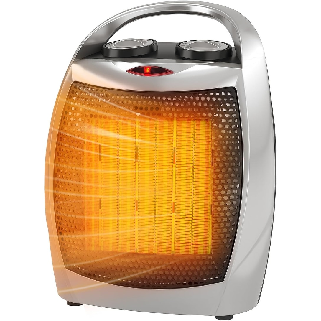 Electric Space Heater 2 in 1 Fast Heating Ceramic Desk Heater & Fan