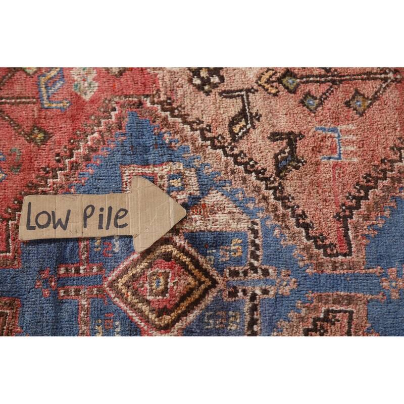 Vegetable Dye Pink Shiraz Persian Antique Rug Hand-knotted Wool Carpet - 4'5"x 6'4"