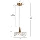 preview thumbnail 7 of 14, Modern Gold 1-Light Pendant Light with Textured Glass for Kitchen Island Bedroom - D11" x H67.9" Max
