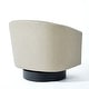 preview thumbnail 78 of 79, 2 Set Tufted PU Vegan Leather Swivel Barrel Chair with Nailheads Trim