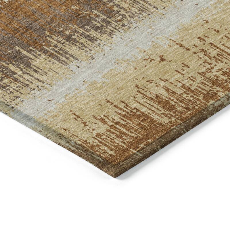 HomeRoots Striped Transitional Rectangle Outdoor Rug