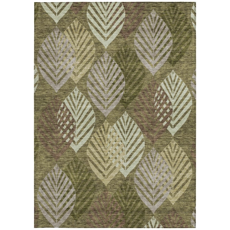HomeRoots Floral Transitional Rectangle Outdoor Rug