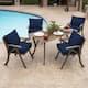 Arden Selections Leala Texture Outdoor 21 x 21 in. Dining Chair Cushion Set